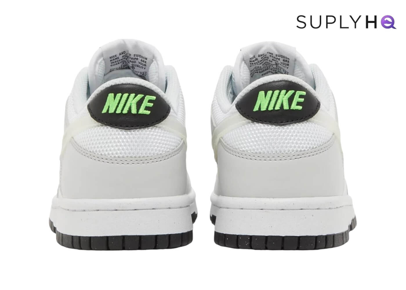 NIKE DUNK LOW 'GLITCH SWOOSH WHITE GREY' WOMENS/GS